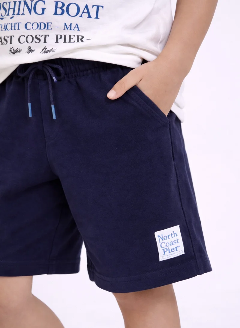 victor and jane Boys North Cape Fishing Boat T-Shirt & Navy Shorts Set